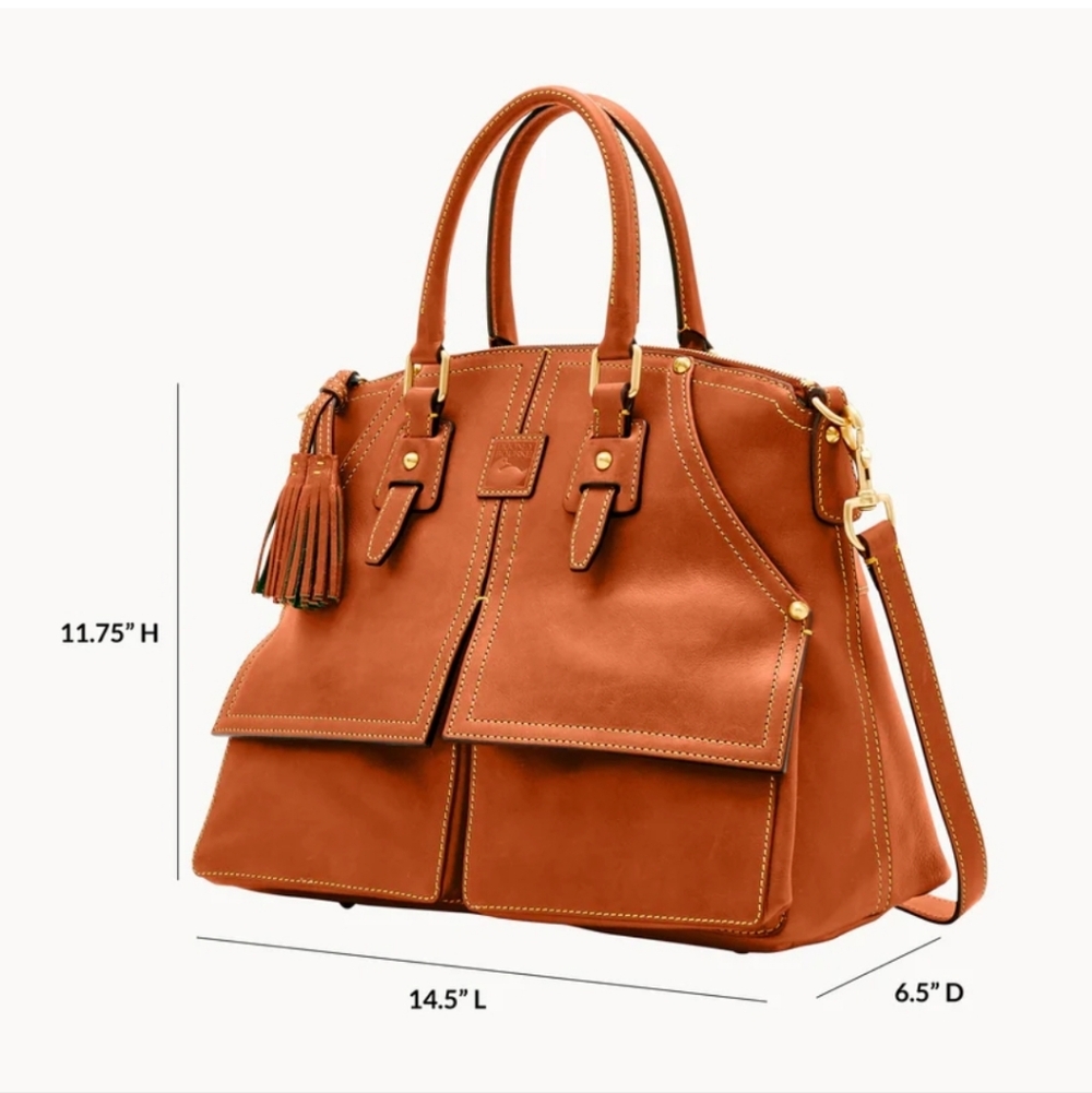 🔥Dooney & Bourke Florentine Clayton In Natural With Gold Hardware, New W/Tags! - Picture 6 of 12